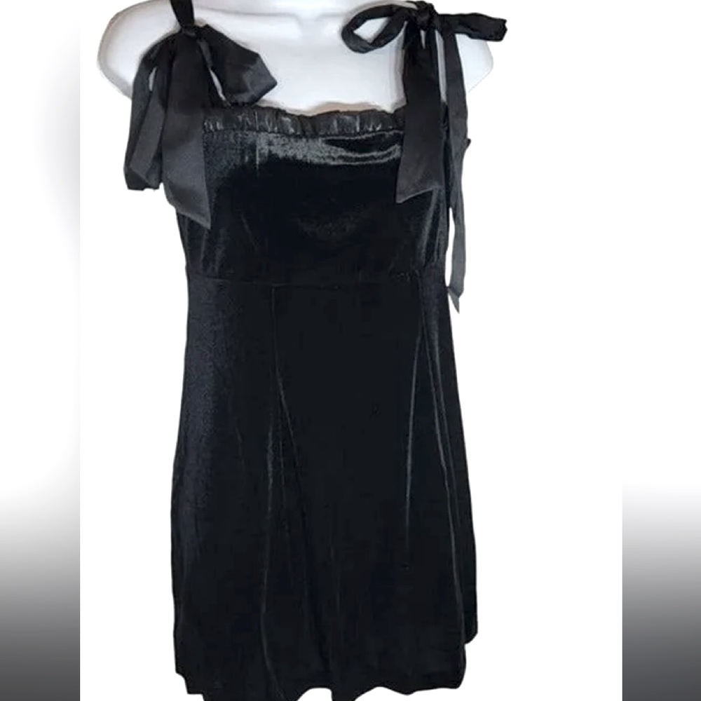 WeWoreWhat Danielle Bernstein Black Womens Velvet Short Mini Dress XS